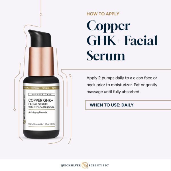 Copper GHK+ Facial Serum with Cycloastragenol