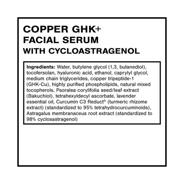 Copper GHK+ Facial Serum with Cycloastragenol