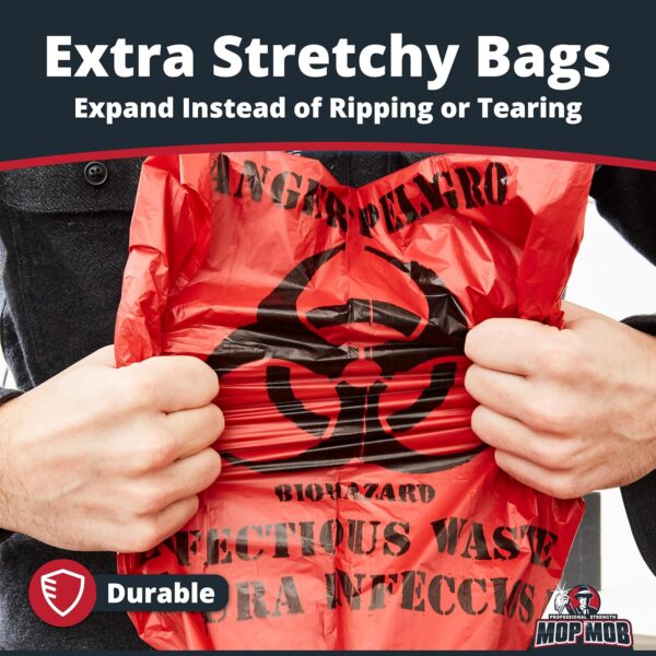 Biohazard Disposal Bags – Self-Adhesive Wall Mount (English & Spanish)
