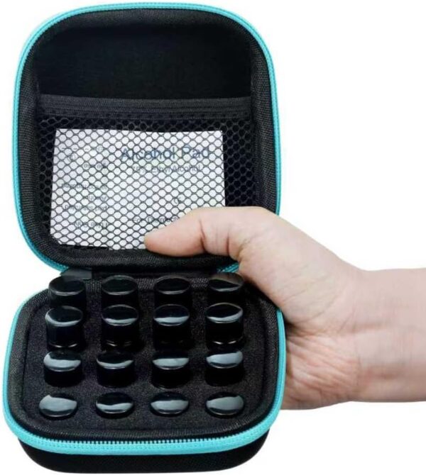 Peptide Vial Storage Case – Holds 16 x 3ml Vials (Hard Shell Organizer)