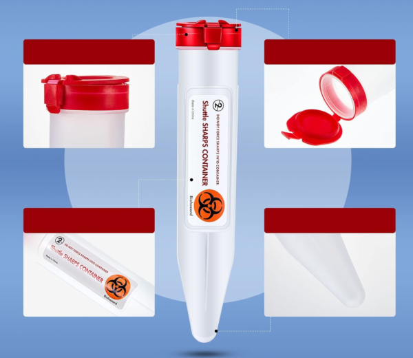 Pocket Sharps Disposal Container – Portable Biohazard Bin
